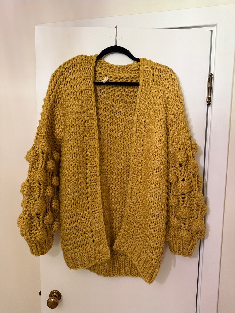 Wishlist Chunky Mustard Yellow Open Cardigan
